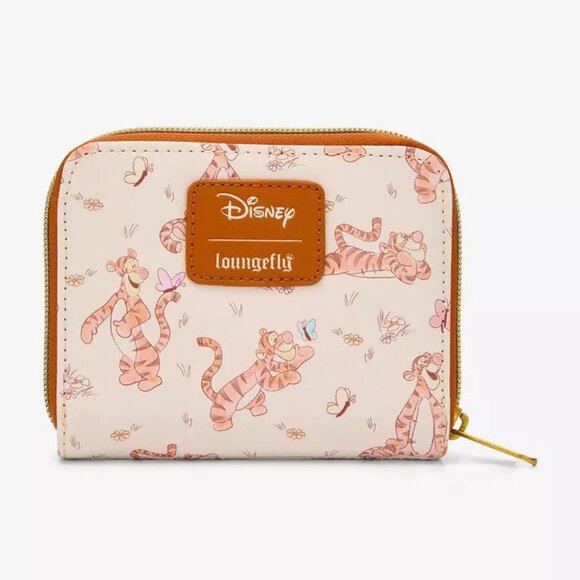 Loungefly Disney Winnie The Pooh Tigger Wallet Tigger Butterfly Zip Around New - Picture 1 of 4